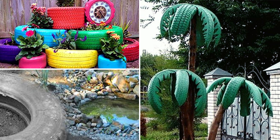 Old Tires Garden | How to make tire garden | DIY projects